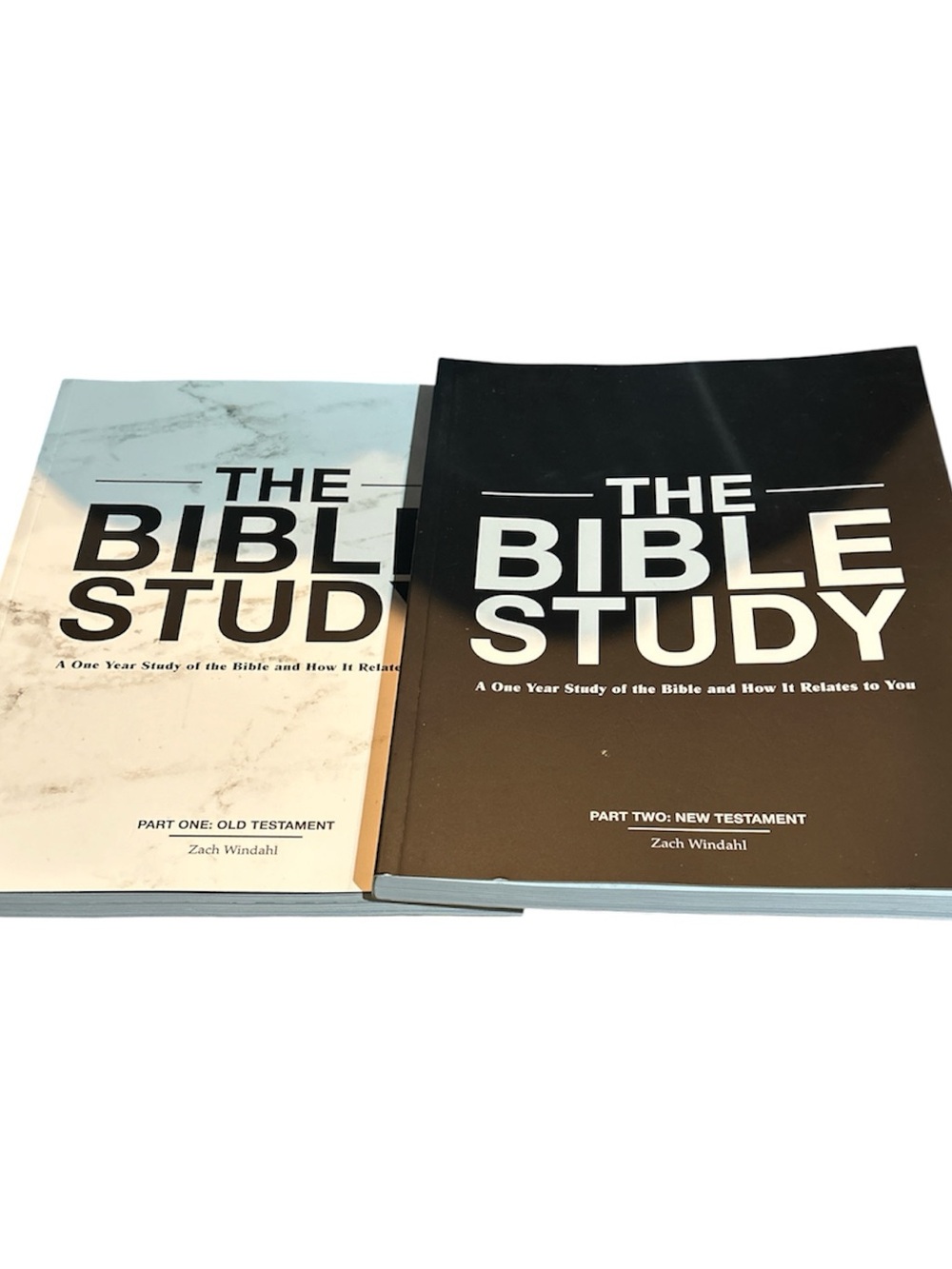 The Bible Study Part One & Part Two- Never written in. 8x10 Size